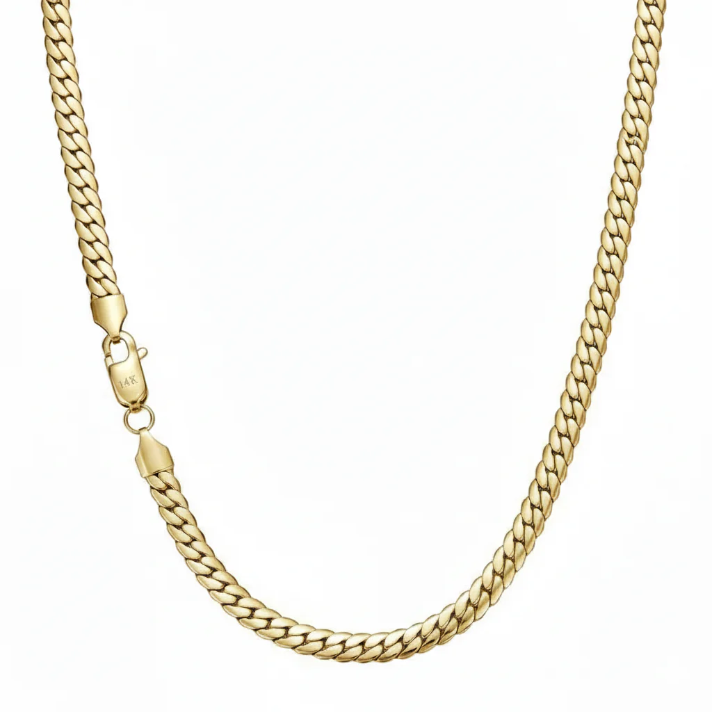 14k Plated Cuban Link Necklace