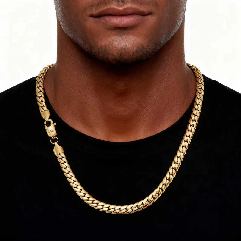14k Plated Cuban Link Necklace - Image 2
