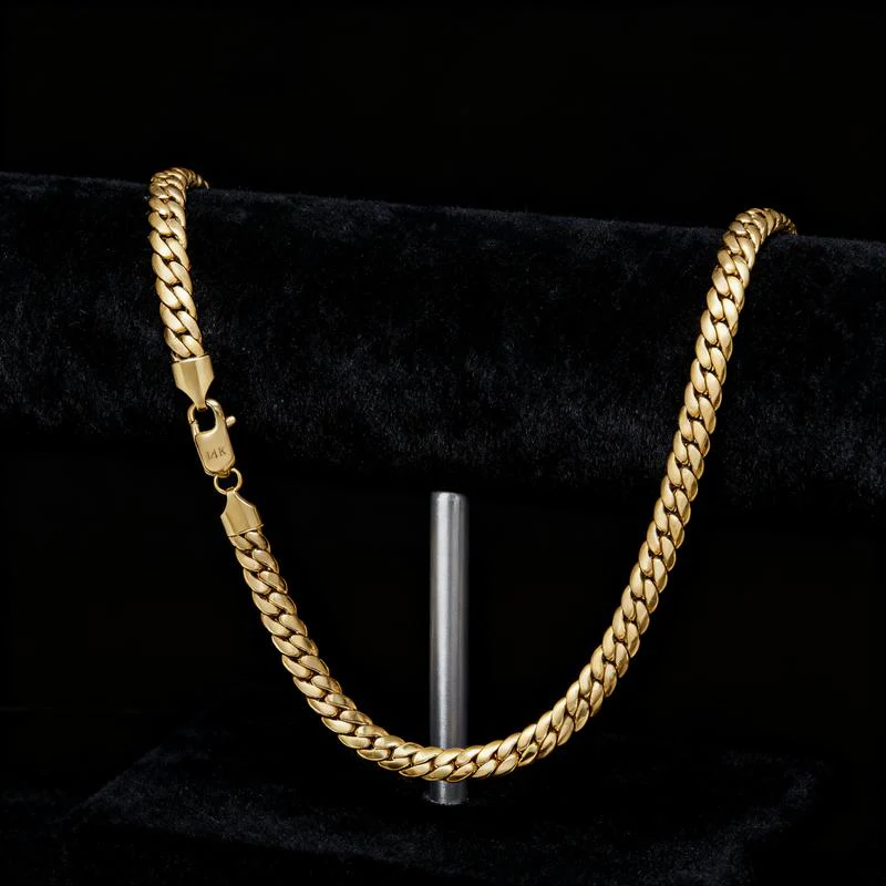 14k Plated Cuban Link Necklace - Image 4