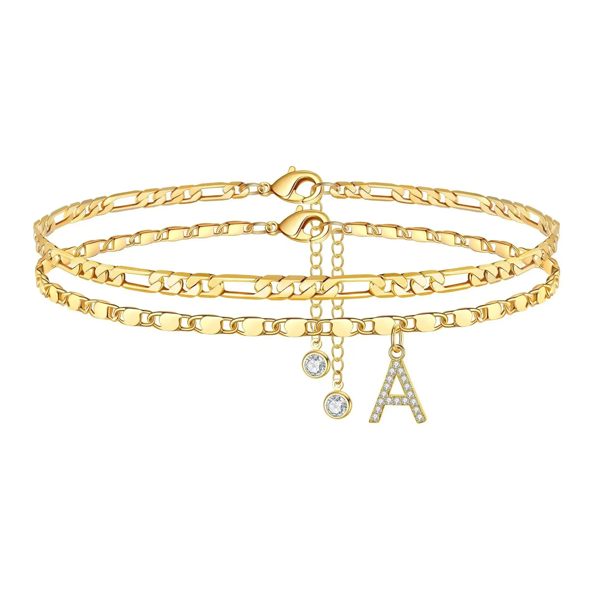 Figaro Initial Letter Anklet Set - Image 12