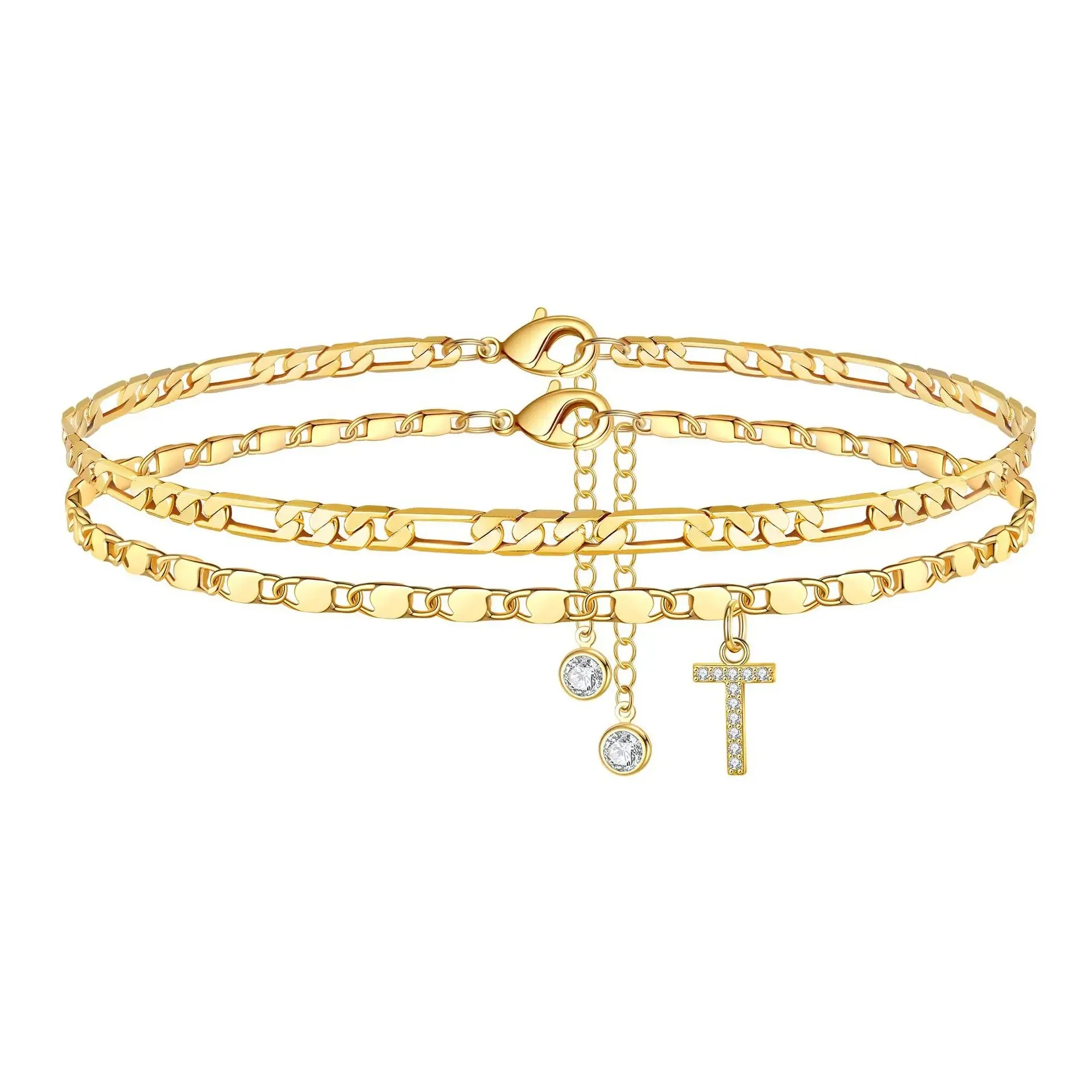 Figaro Initial Letter Anklet Set - Image 14