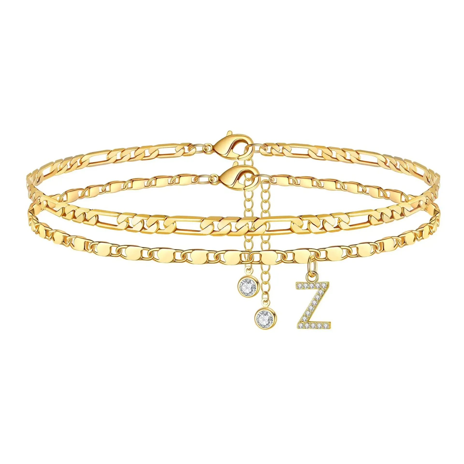 Figaro Initial Letter Anklet Set - Image 19