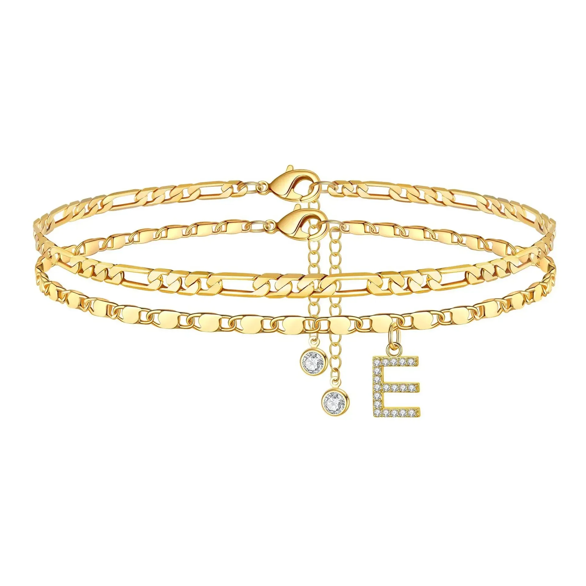 Figaro Initial Letter Anklet Set - Image 23