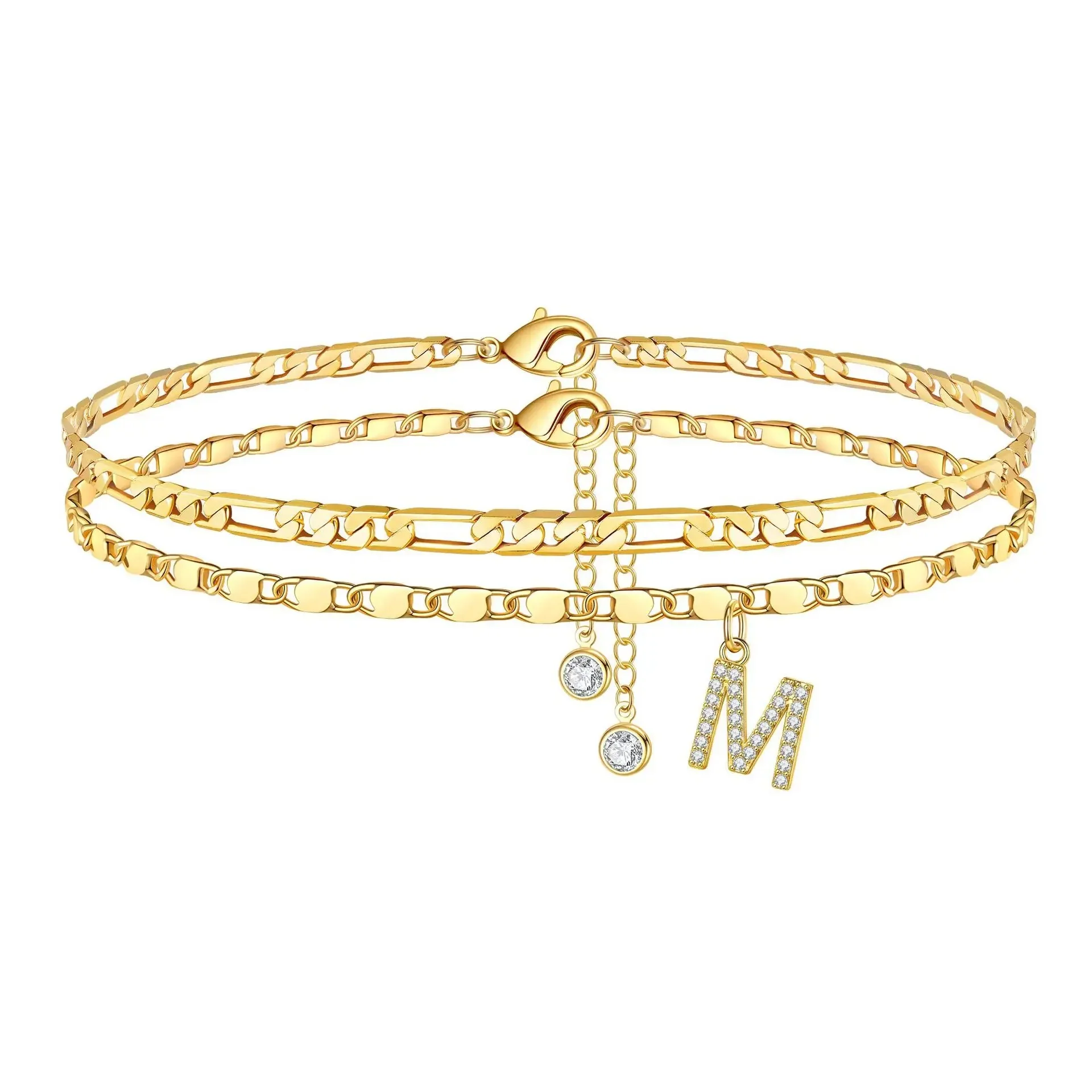 Figaro Initial Letter Anklet Set - Image 6