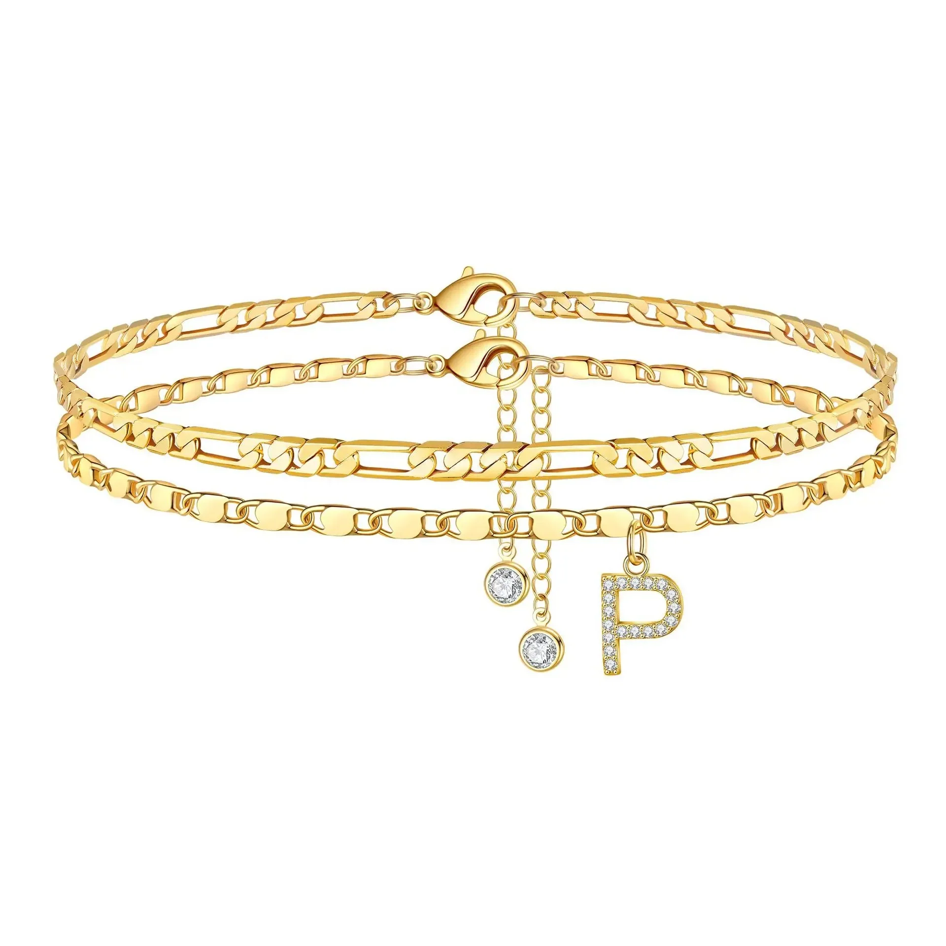 Figaro Initial Letter Anklet Set - Image 9