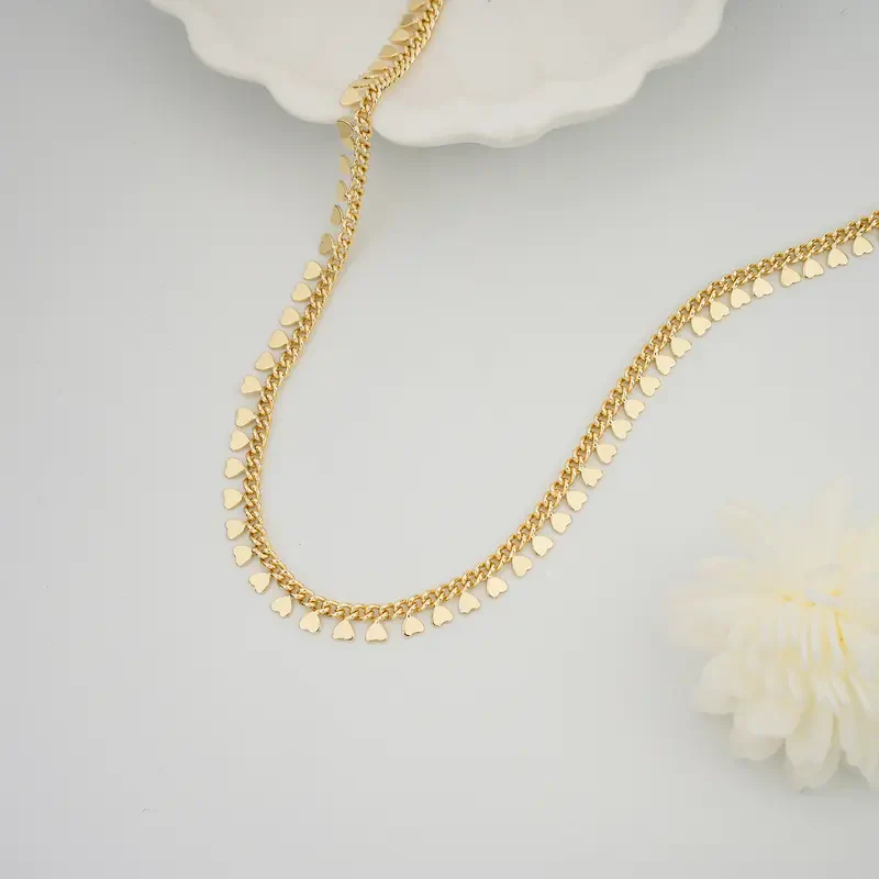 14k Heart Charm Necklace - Image 4