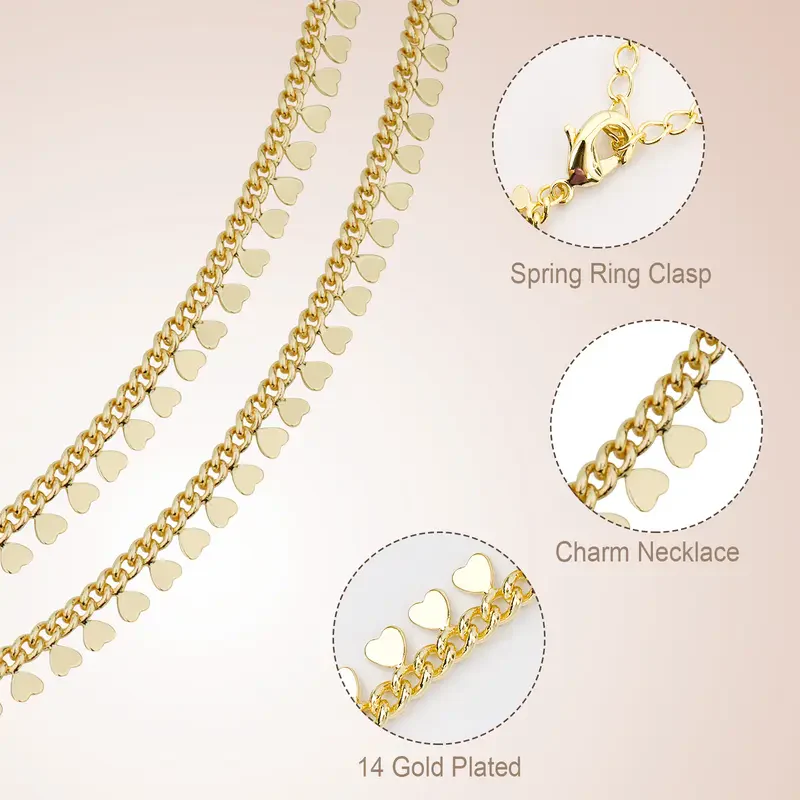 14k Heart Charm Necklace - Image 5