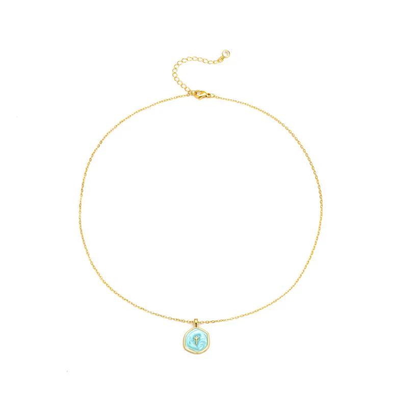 18k Dainty Cross Necklace - Image 10
