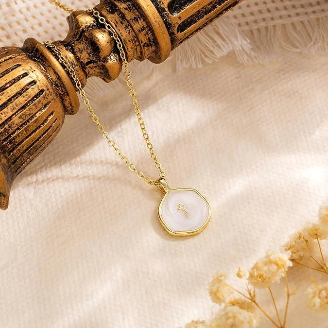 18k Dainty Cross Necklace - Image 6