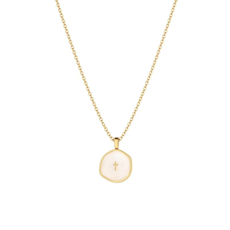 18k Dainty Cross Necklace - Image 7