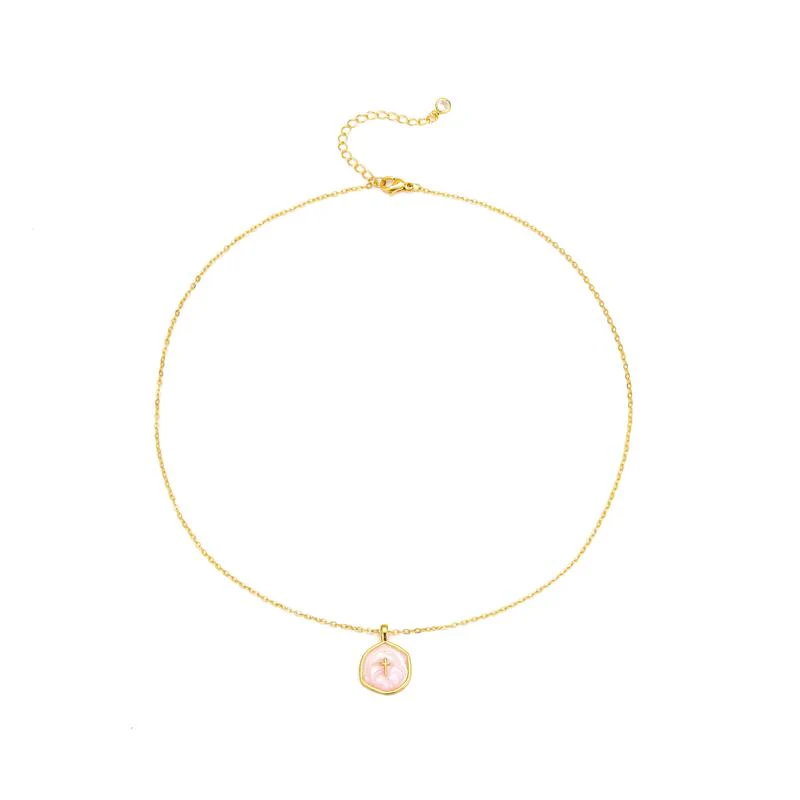 18k Dainty Cross Necklace - Image 8