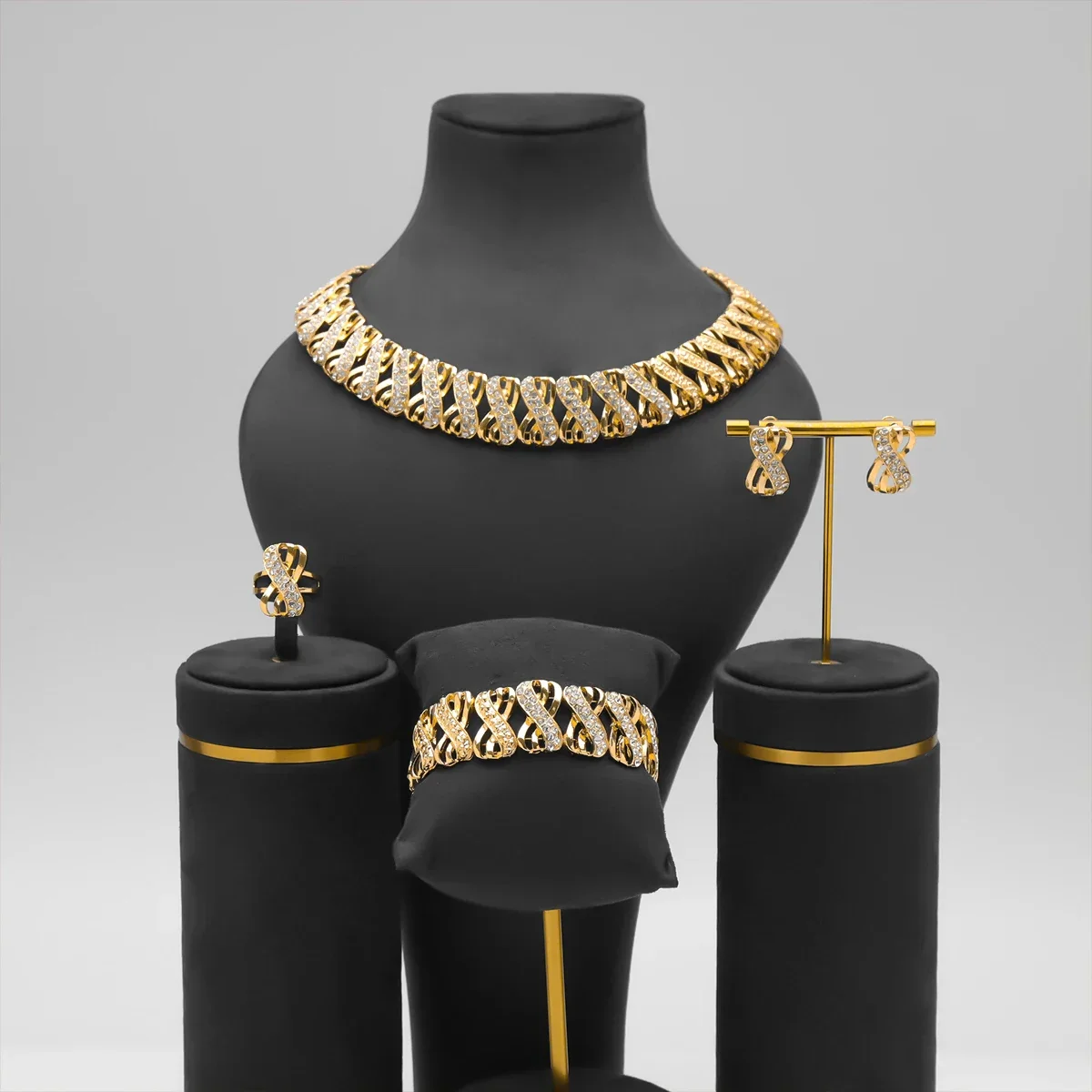 18k Gold Plated Bridal Jewelry Set - Image 2