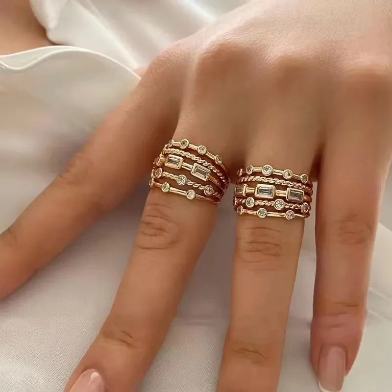 18k Hollow Inlaid Sun Ring - Image 3