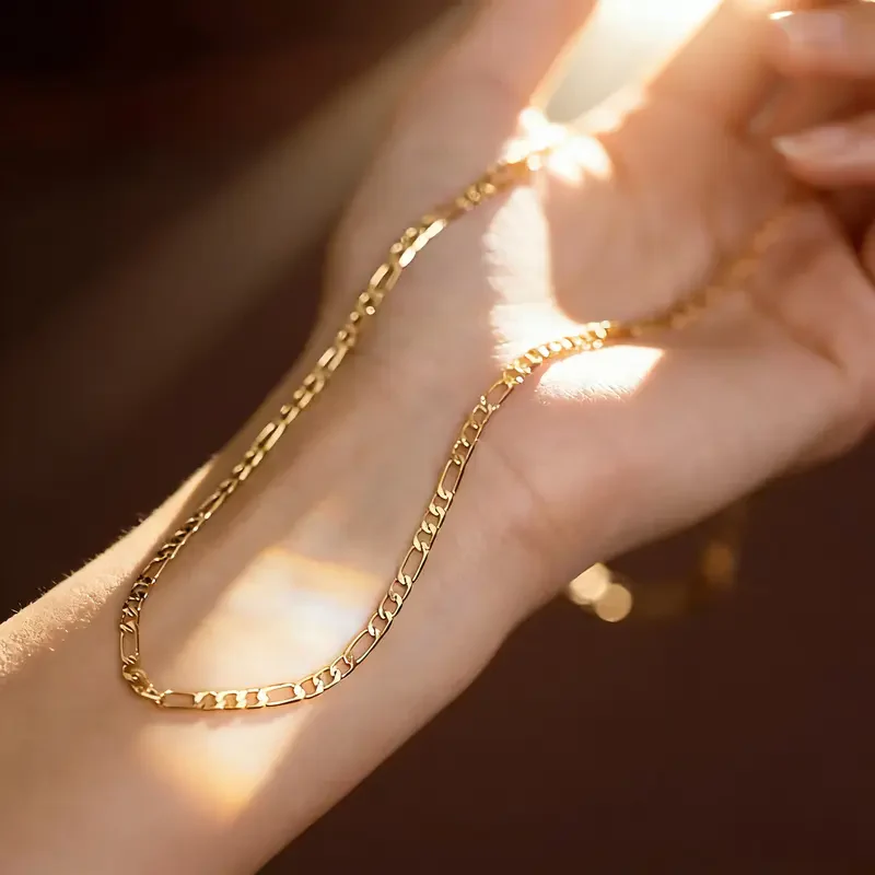 18k Plated Necklace and Bracelet Set - Image 5