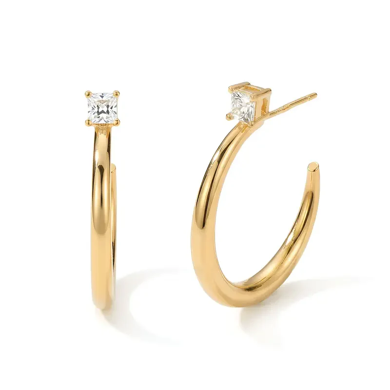 2 in 1 Stud & Hoop Earrings - Image 5