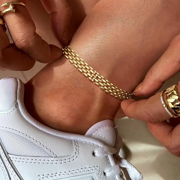 2pc 14k Chunky Link Anklets - Image 6