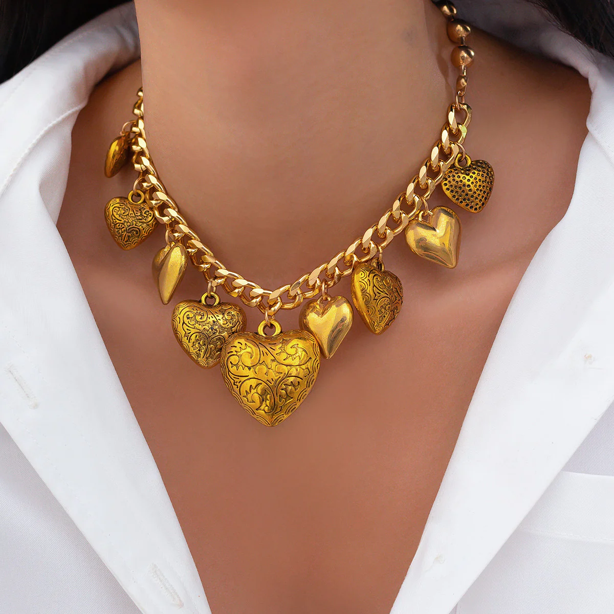 2pc Coin Tassel Necklace Bracelet Set - Image 5