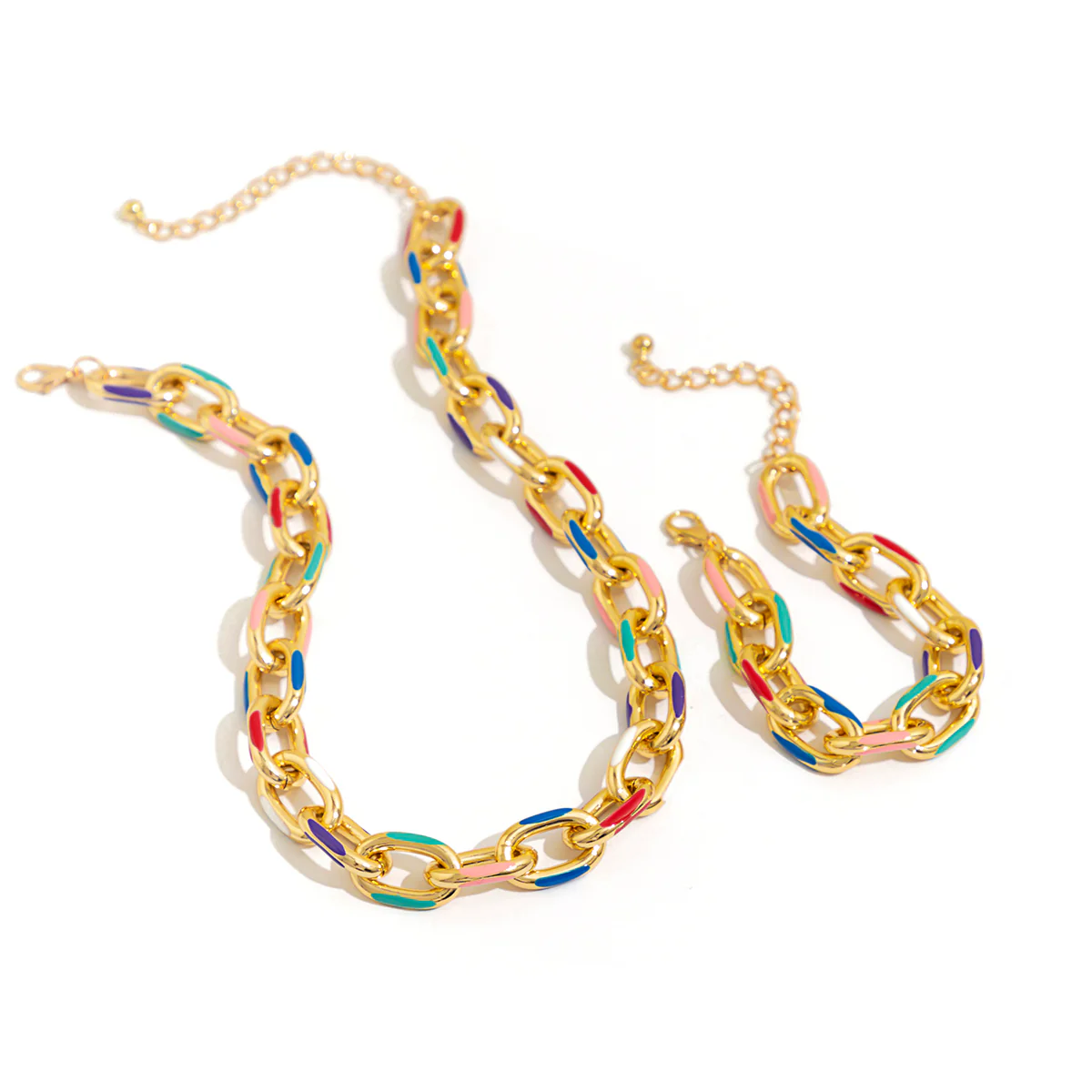 2pc Colorful Boho & Bracelet Set - Image 2