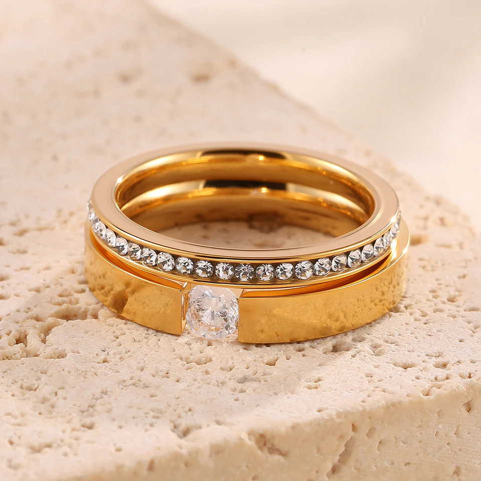 2pc Crystal Accent Ring Set - Image 3