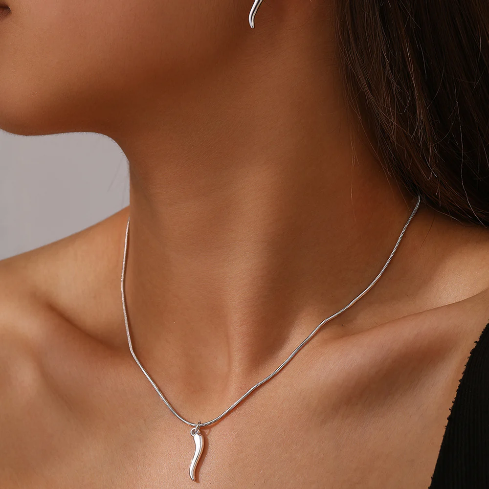 2pc Curved Charm Jewelry Set - Image 2