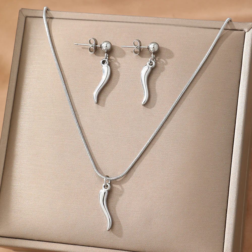 2pc Curved Charm Jewelry Set - Image 4