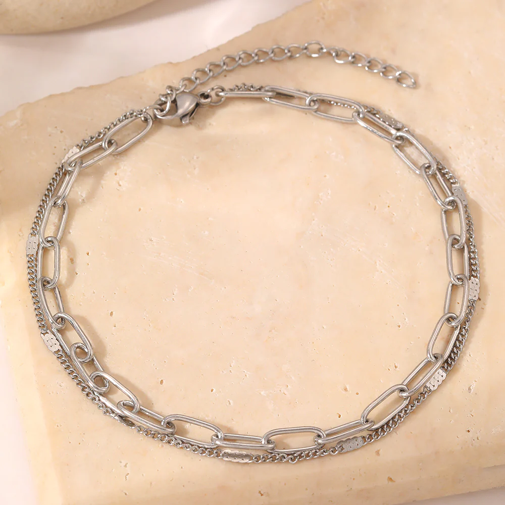 2pc Dainty Chain Anklet Set - Image 4