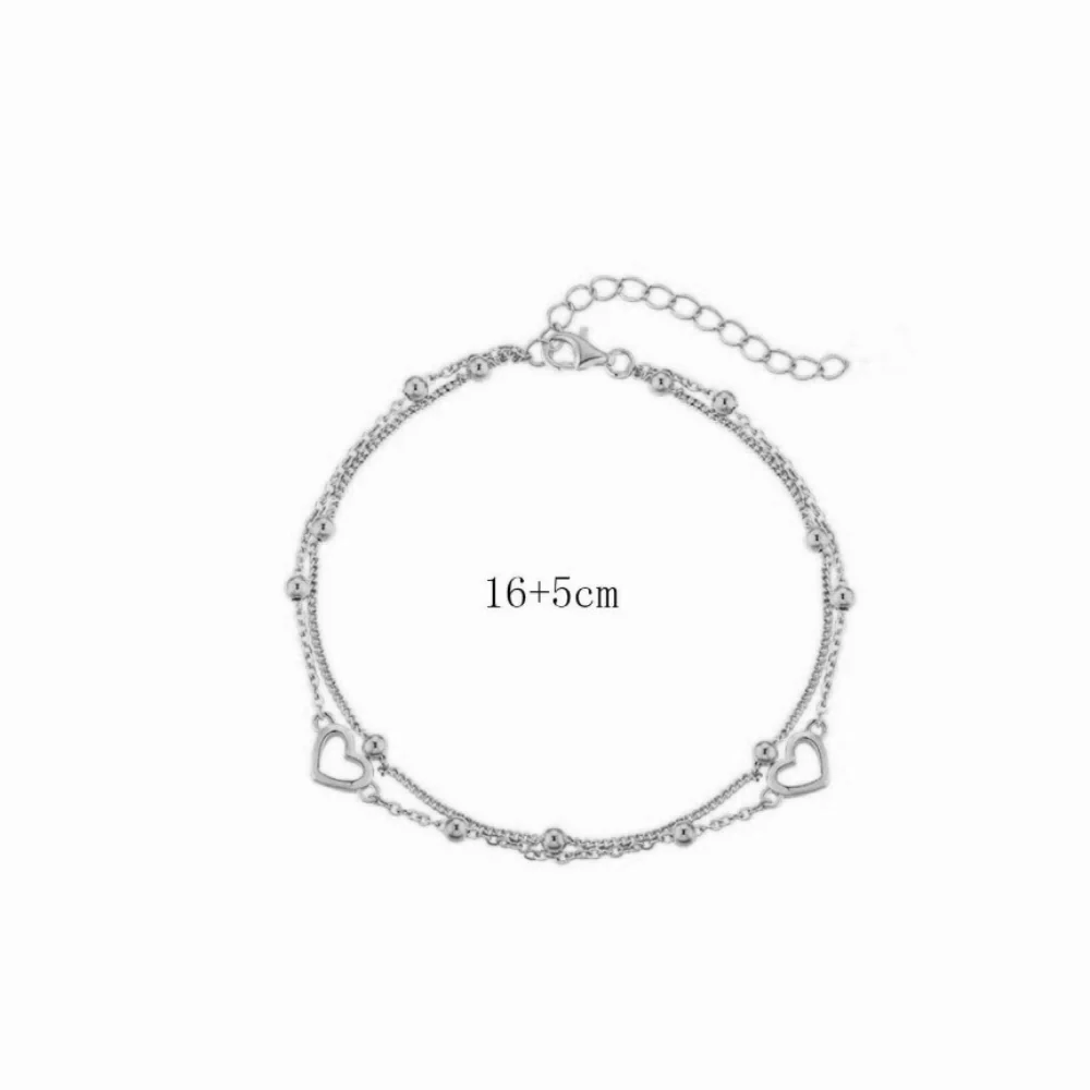 2pc Gold Layered Heart Bracelet Set - Image 4