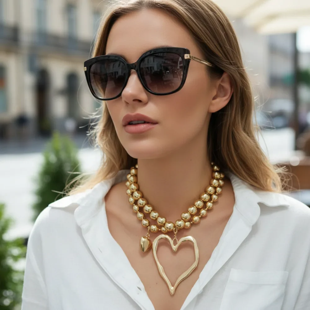 2pc Heart Beaded Necklace Set - Image 7