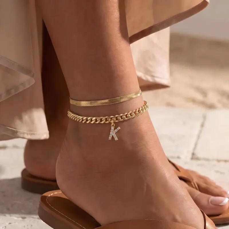2pc Initial Anklets - Image 3