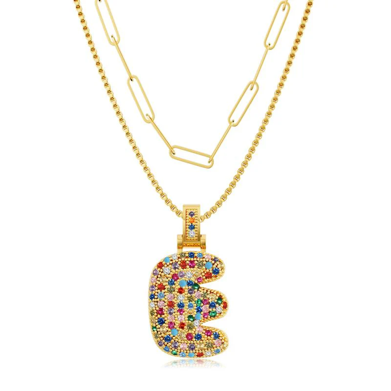 2pc Initial Bubble Necklace Set - Image 11