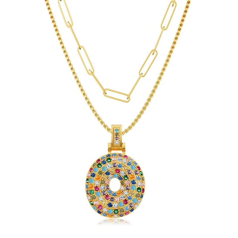 2pc Initial Bubble Necklace Set - Image 21