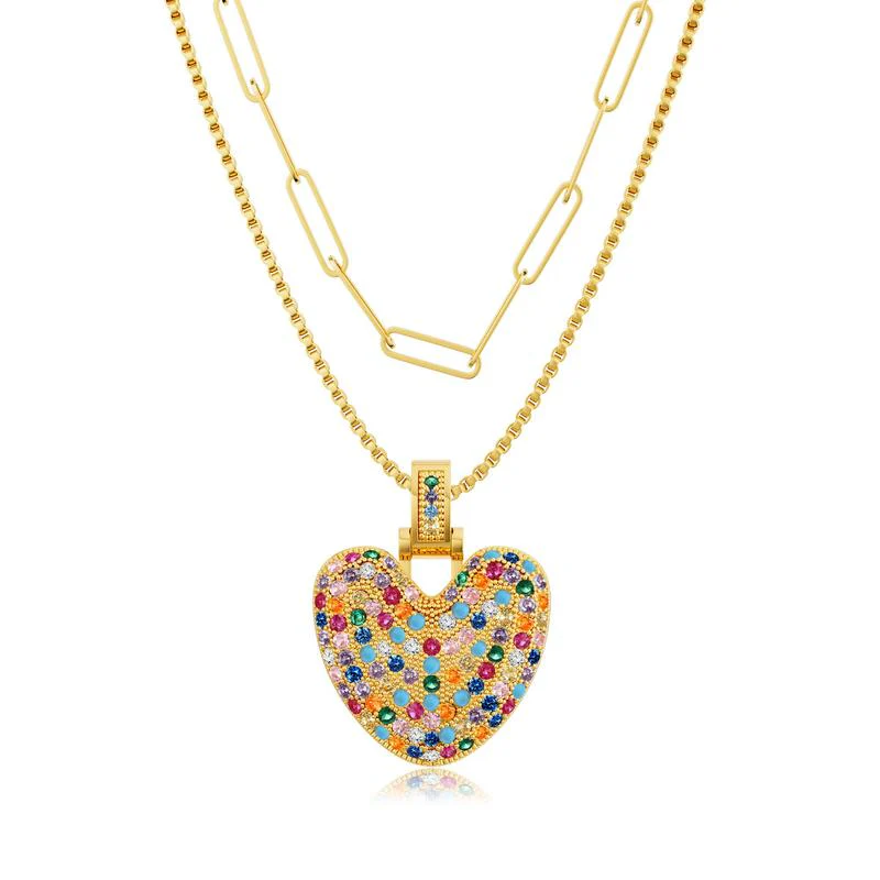 2pc Initial Bubble Necklace Set - Image 28