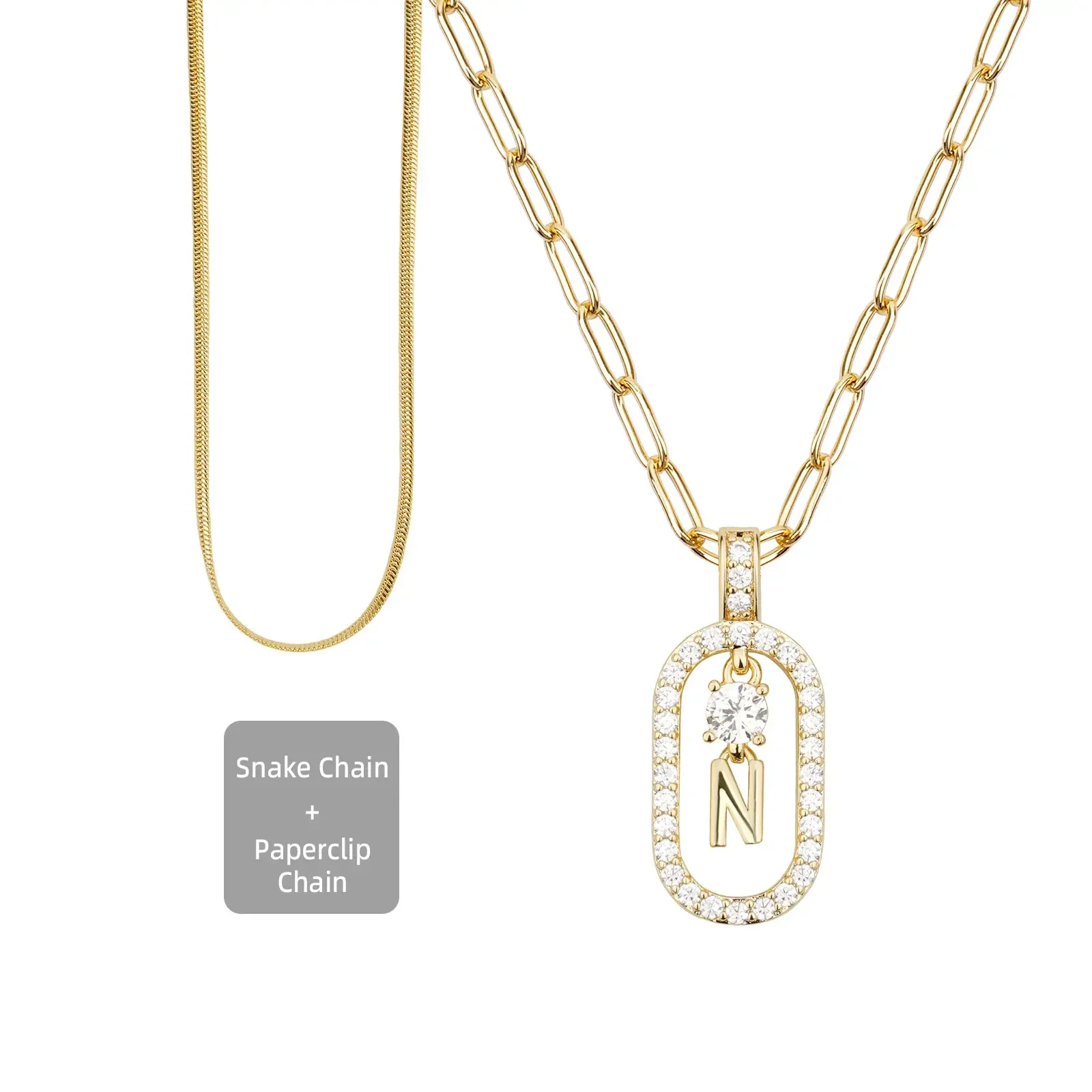2pc Initial Necklace Set - Image 11