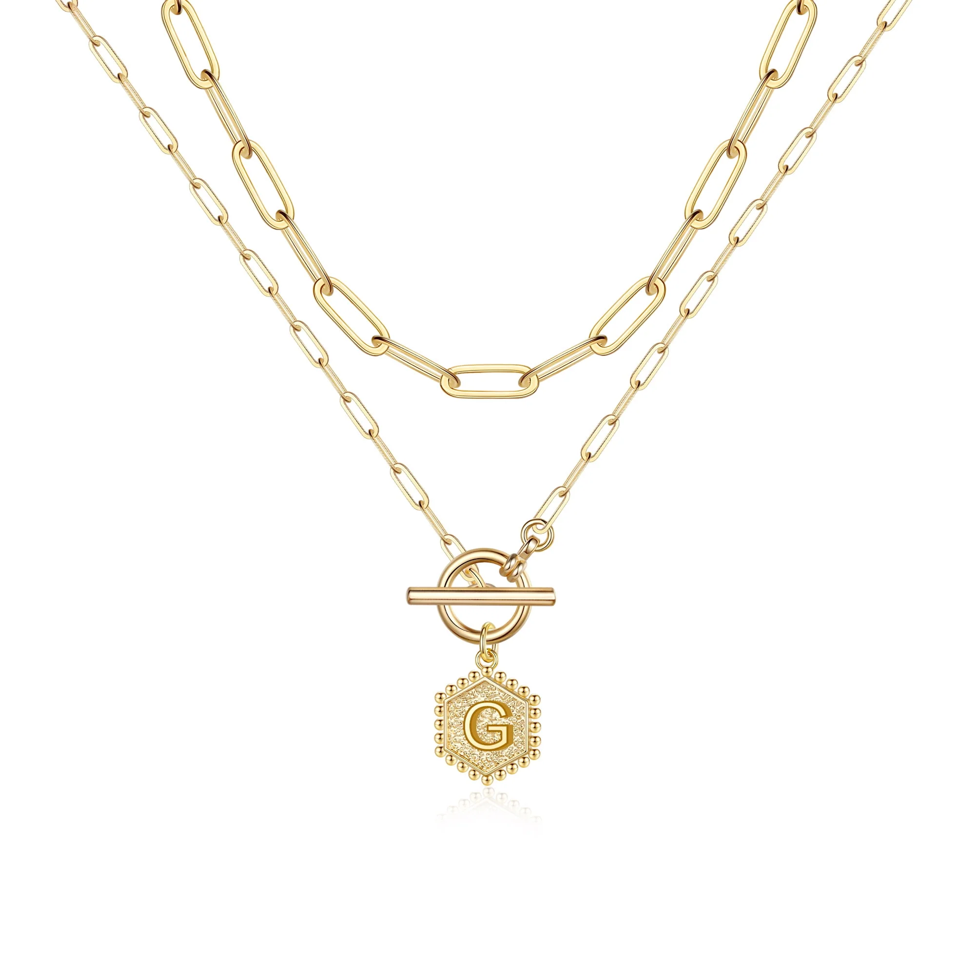 2pc Initial Toggle Necklace Set - Image 16