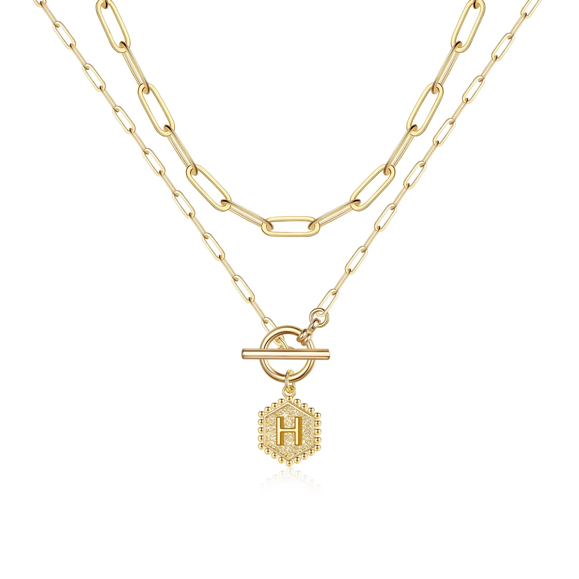 2pc Initial Toggle Necklace Set - Image 17