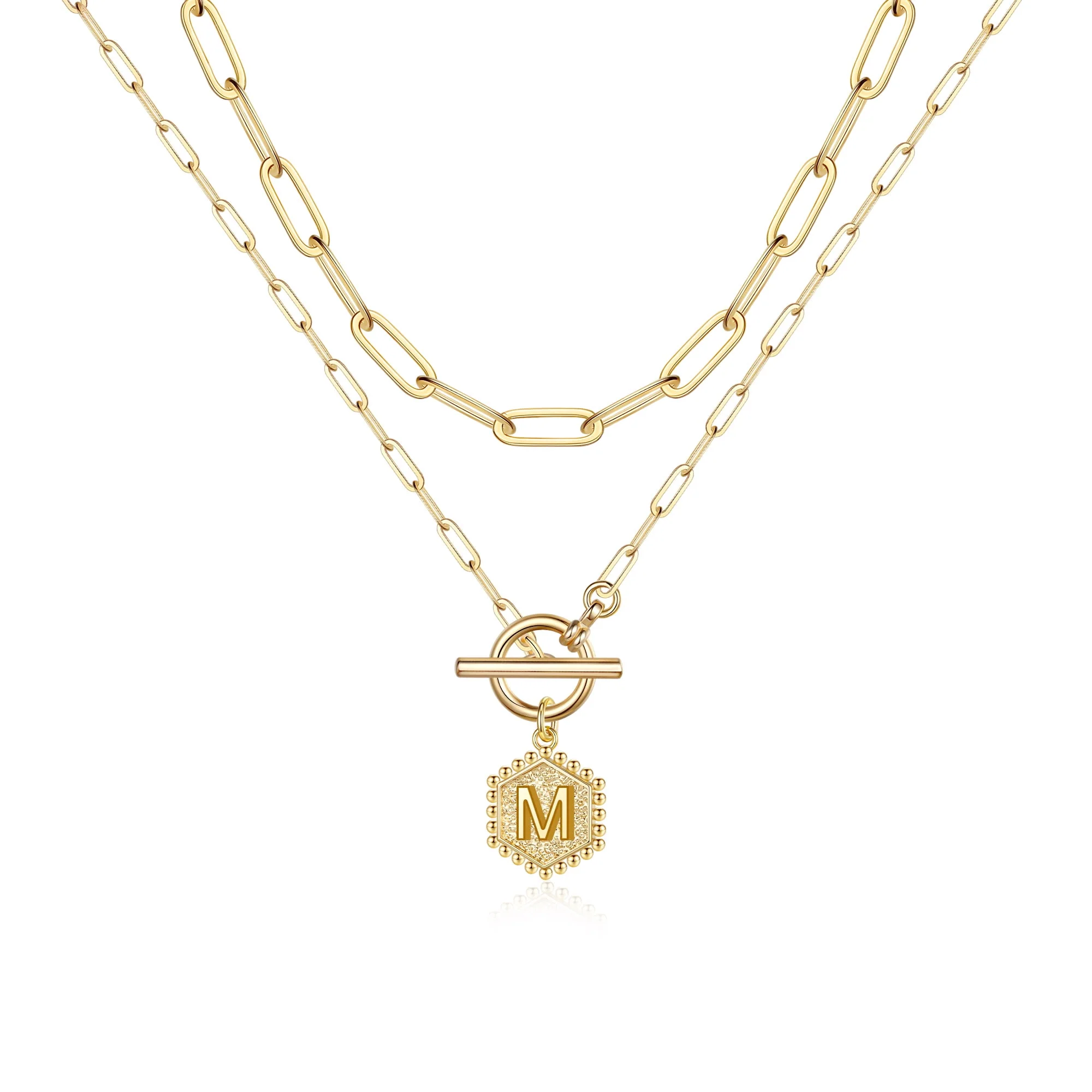 2pc Initial Toggle Necklace Set - Image 22