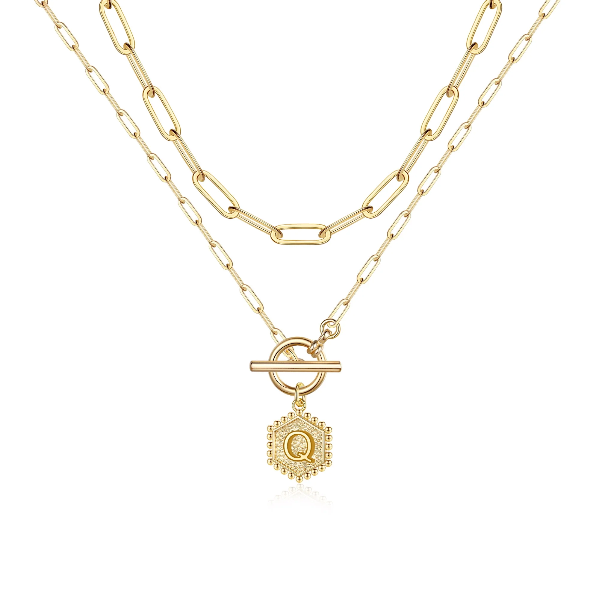 2pc Initial Toggle Necklace Set - Image 26