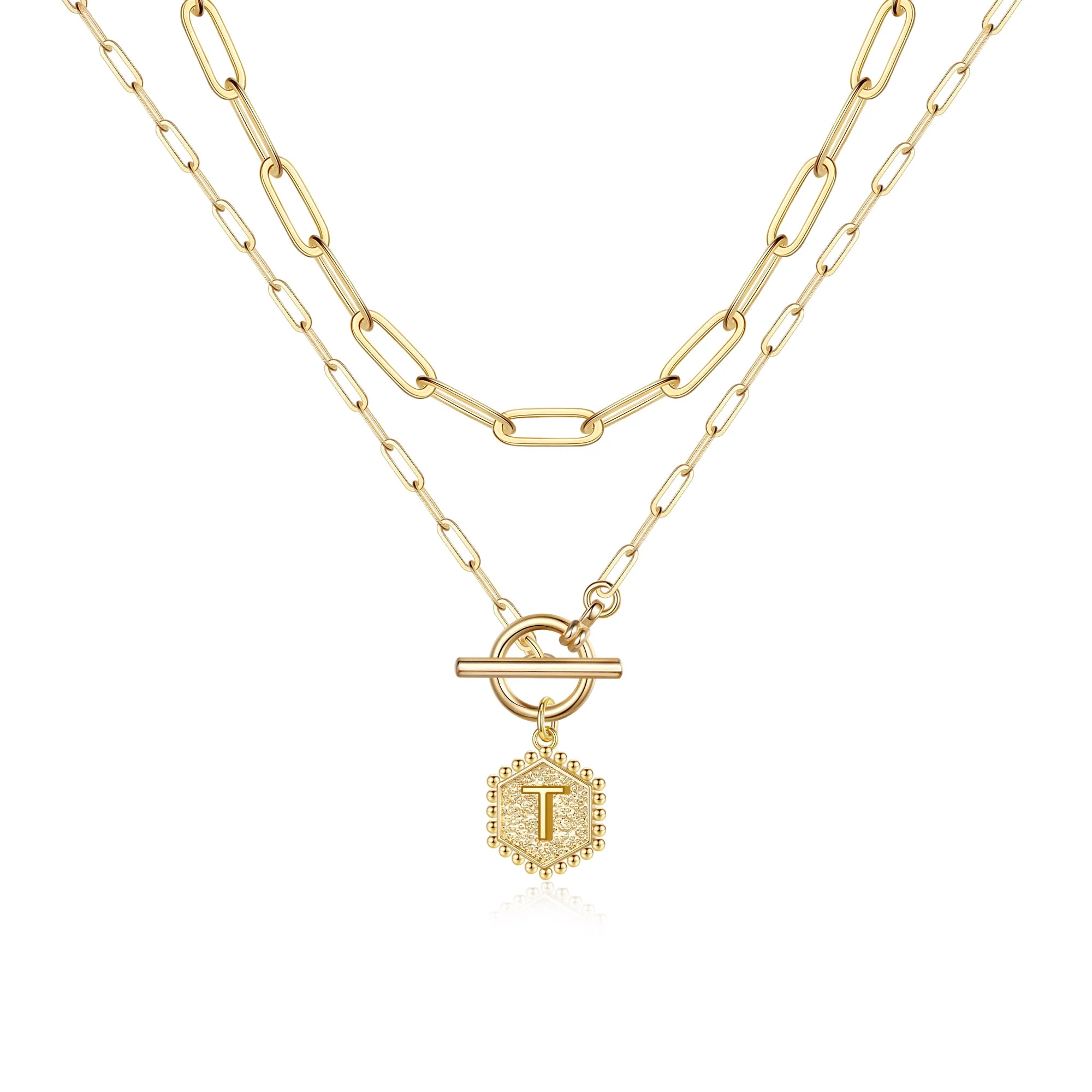 2pc Initial Toggle Necklace Set - Image 29