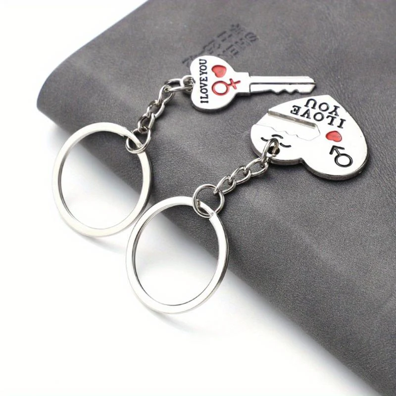 2pc Lovers Heart Keychain Set - Image 3