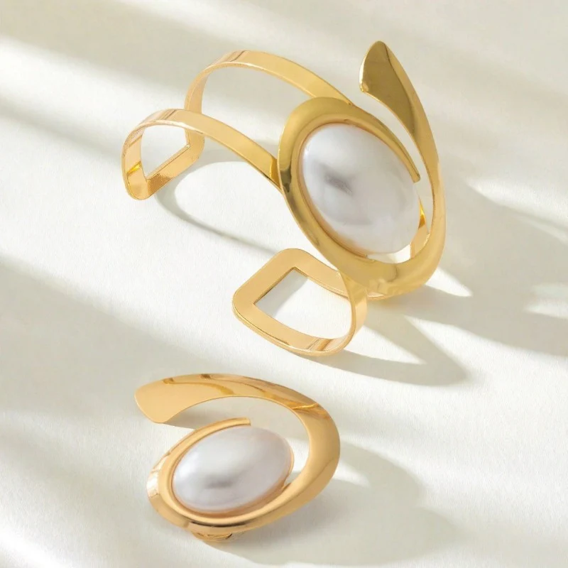 2pc Pearl Accent Statement Set - Image 2