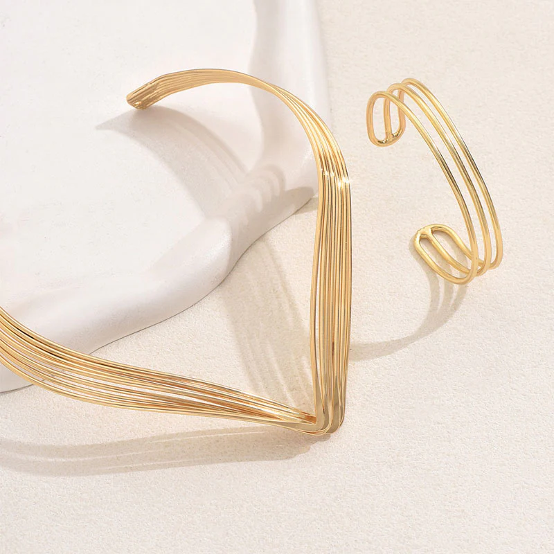 2pc Sleek Layered Jewelry Set - Image 3