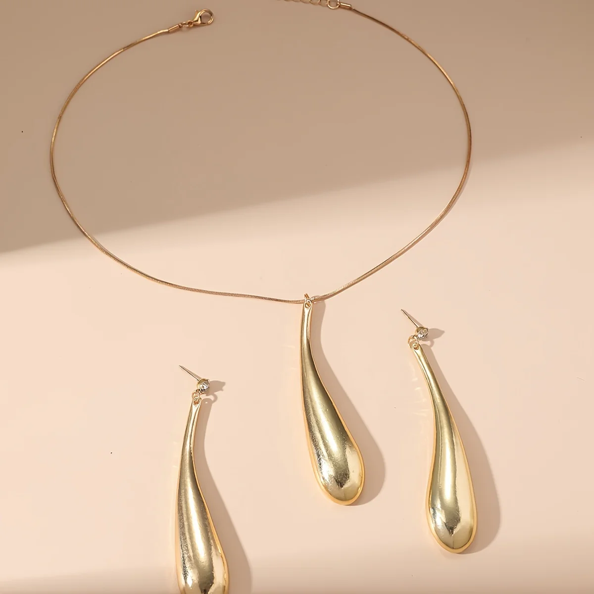 2pc Teardrop Pendant Jewelry Set - Image 3