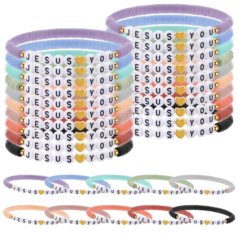 30 Pcs Jesus Loves You Bracelets