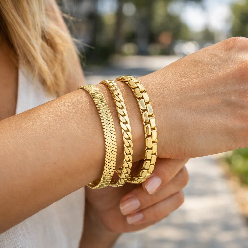 3pc 14k Plated Bracelet - Image 5