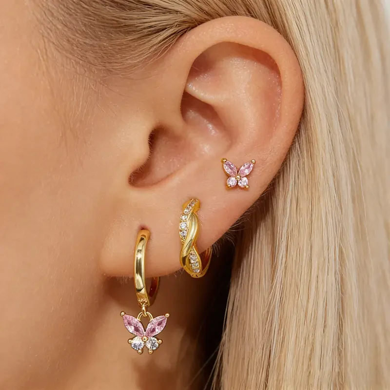 3pc Butterfly Earring Set - Image 4