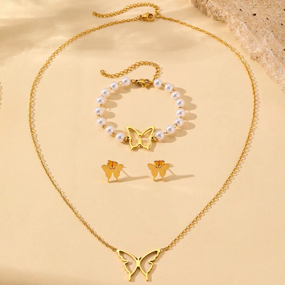 3pc Butterfly Jewelry Set - Image 2