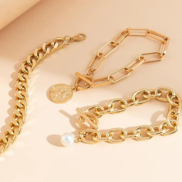 3pc Chunky Stackable Bracelet Set - Image 4