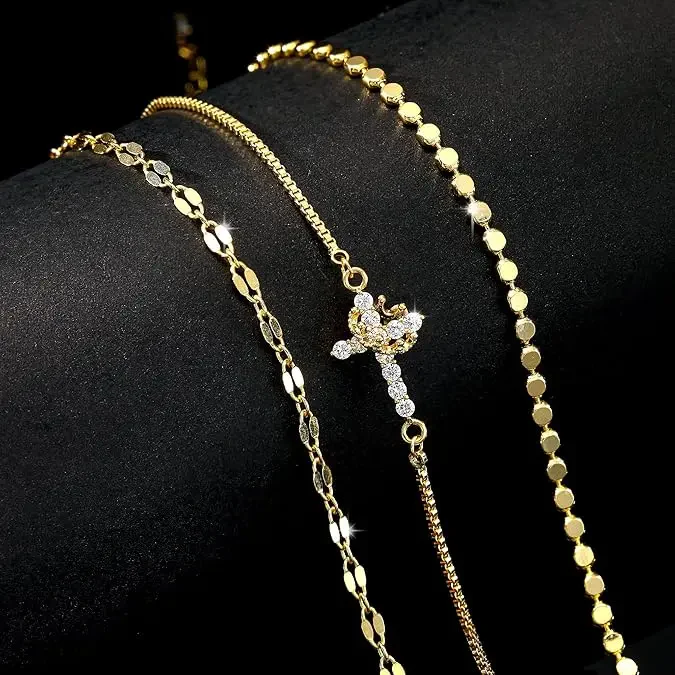 3pc Crown Cross Bracelet Set - Image 5