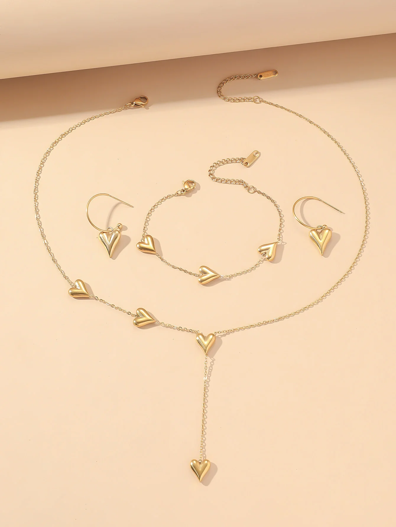 3pc Dainty Heart Jewelry Set - Image 2