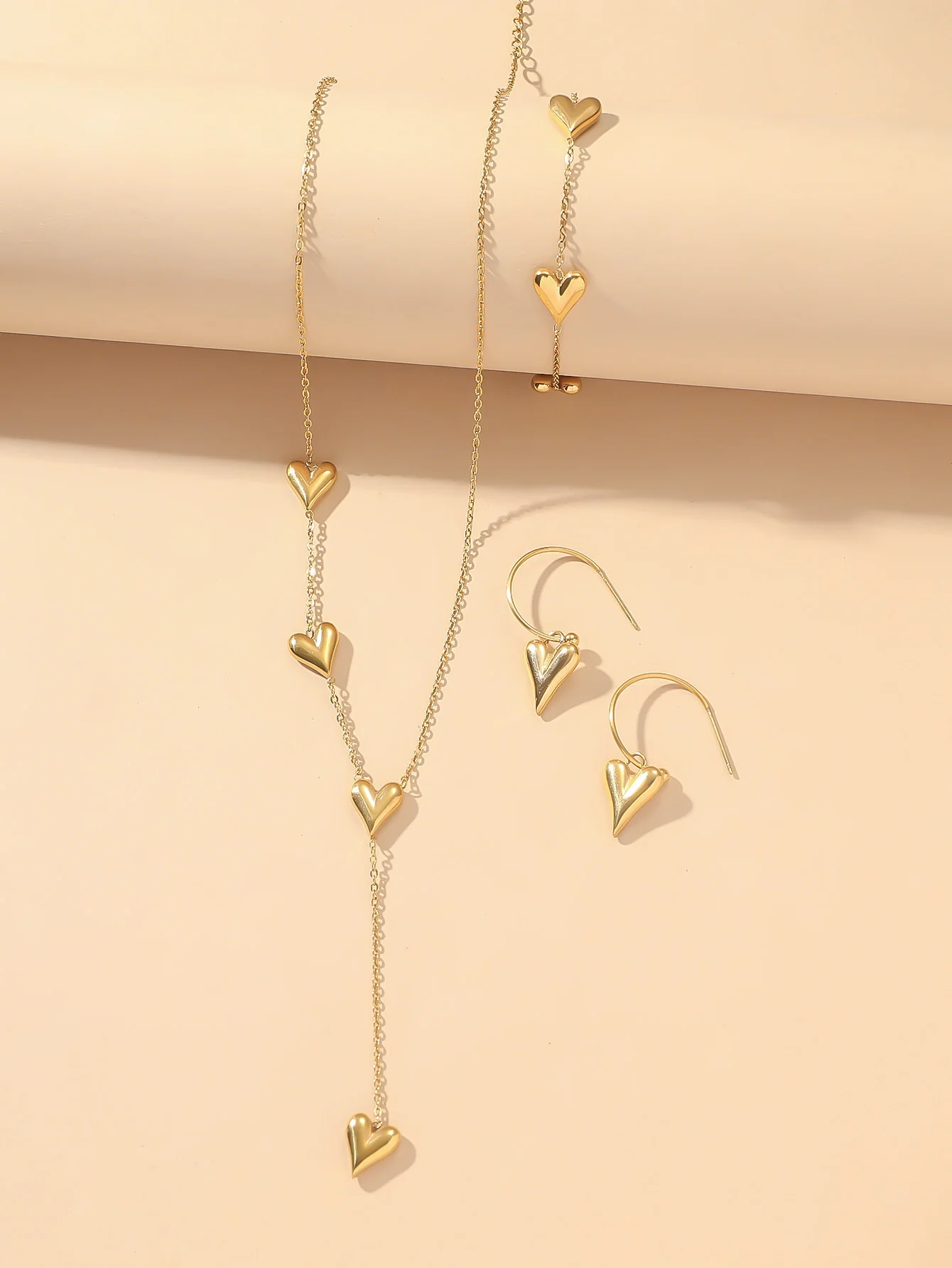 3pc Dainty Heart Jewelry Set - Image 2